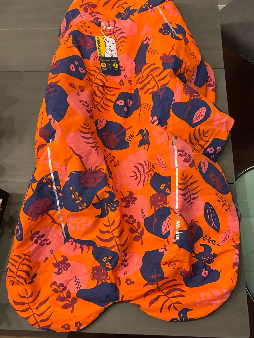 RuffWear dog One-Piece Waterproof Jacket - Orange, Pink, Purple